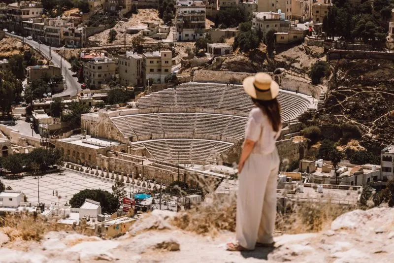 Historic streets and cultural sites of Amman featured in 5-Day trip from Amman to Petra